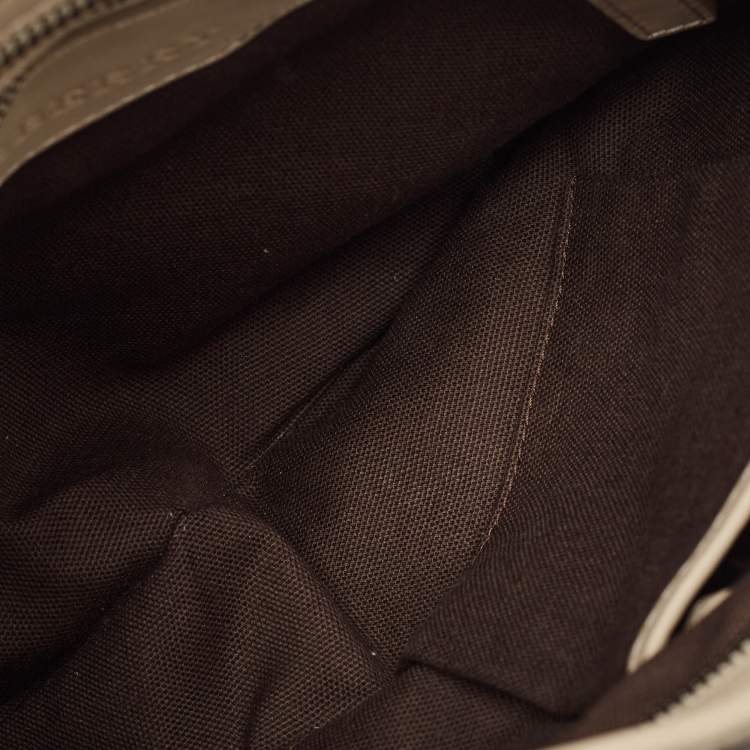 Pre Owned Burberry Beige Smoke Check PVC and Leather Hartham Crossbody Bag