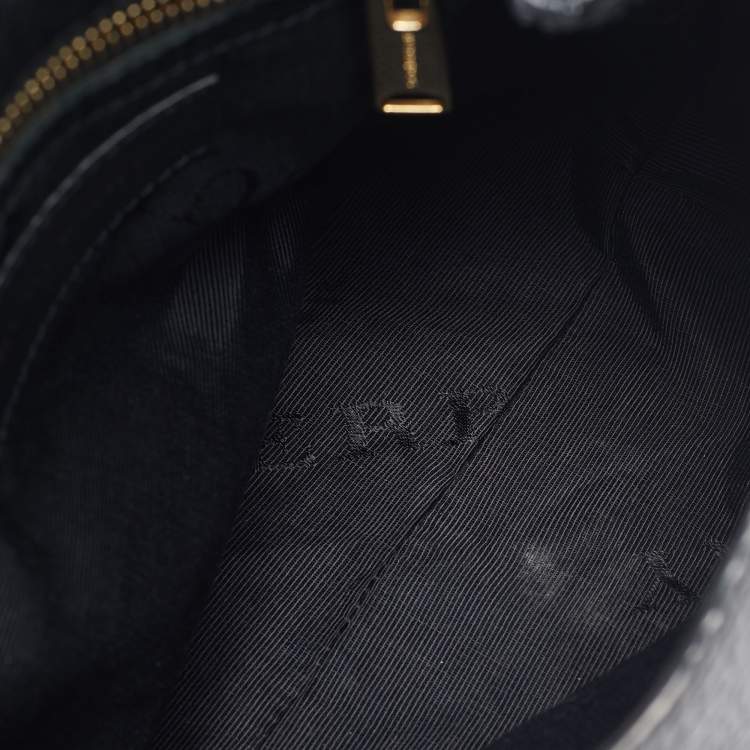 Pre Owned Burberry Black Pebbled Leather Small Belmont Backpack