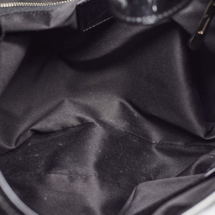 Pre Owned Burberry Black Quilted Patent Leather Brooke Hobo