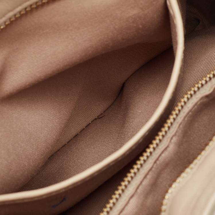 Pre Owned Burberry Beige Smoke Check PVC Waltham Shoulder Bag