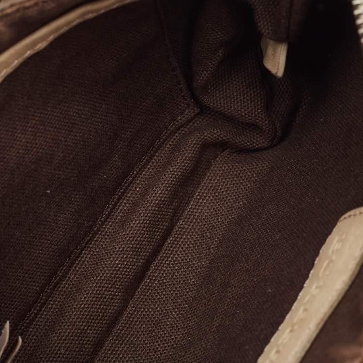 Pre Owned Burberry Beige Smoked Check PVC Small Aston Shoulder Bag