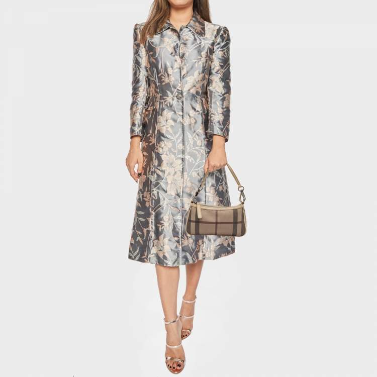 Pre Owned Burberry Beige Smoked Check PVC Small Aston Shoulder Bag