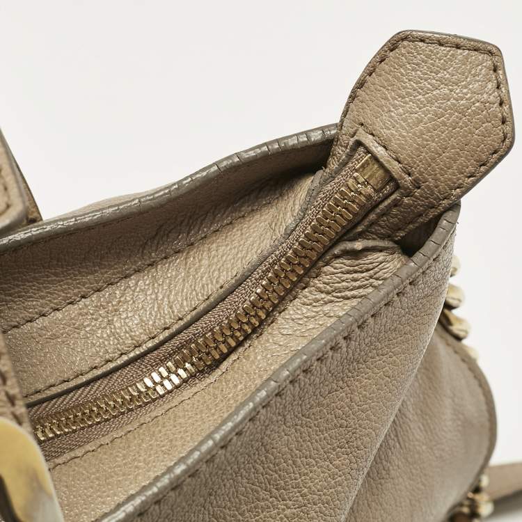 Pre Owned Burberry Beige Leather Bartow Shoulder Bag