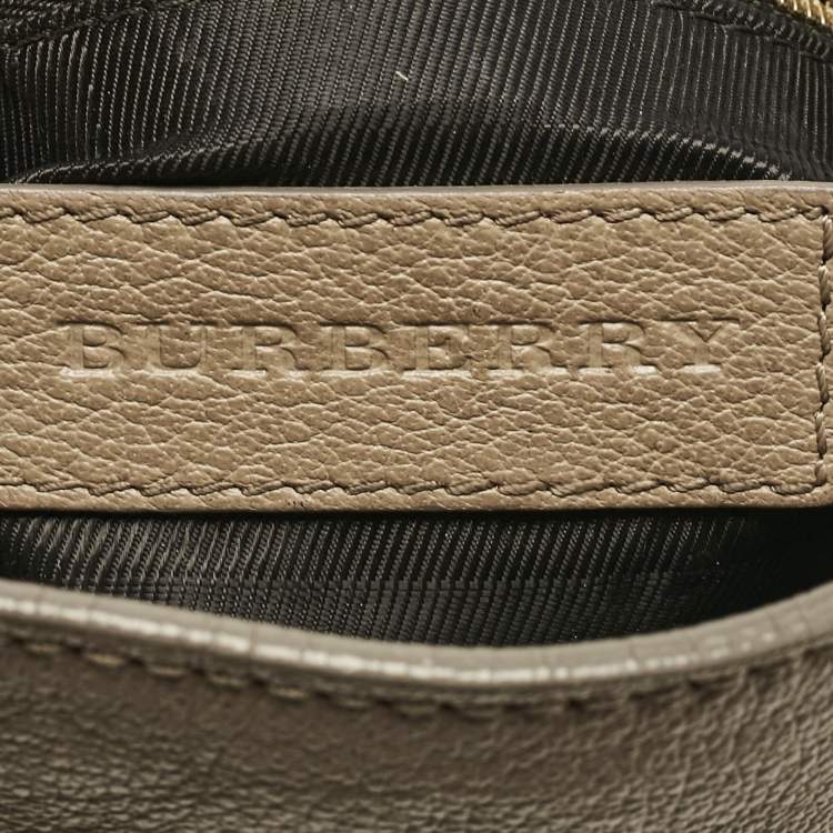 Pre Owned Burberry Beige Leather Bartow Shoulder Bag