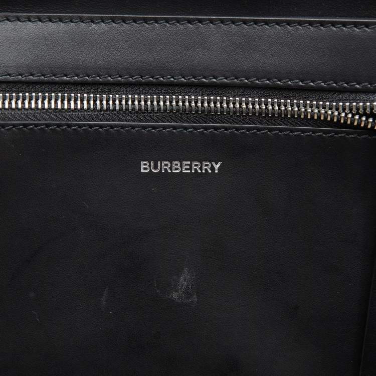 Pre Owned Burberry Black Canvas Lewes Tote