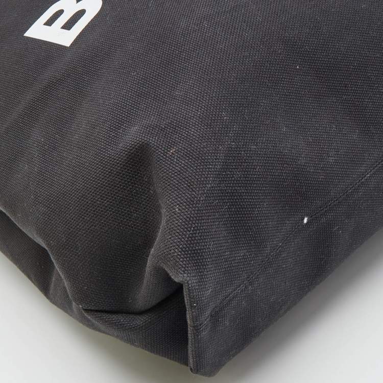 Pre Owned Burberry Black Canvas Lewes Tote