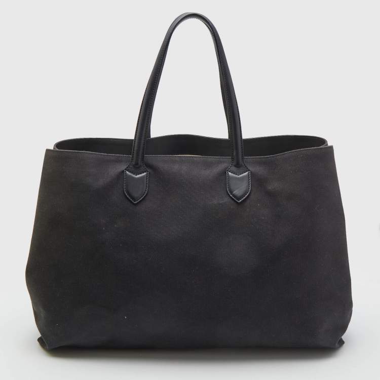Pre Owned Burberry Black Canvas Lewes Tote