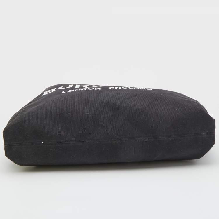 Pre Owned Burberry Black Canvas Lewes Tote