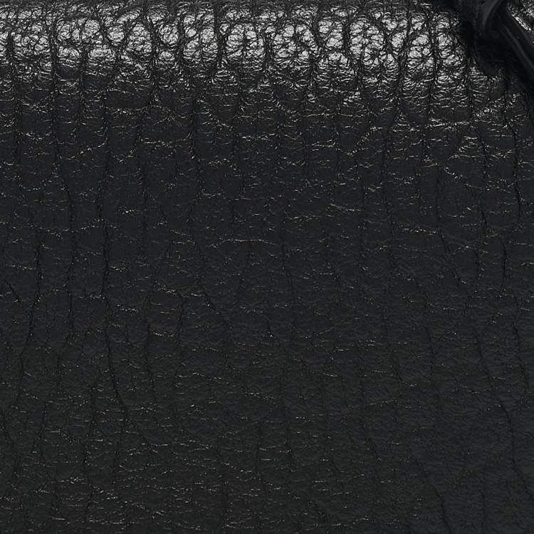 Pre Owned Burberry Black Leather Madison Wallet on Chain