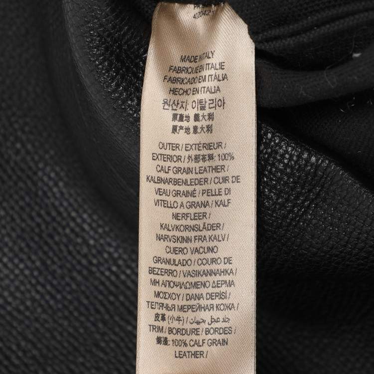 Pre Owned Burberry Black/Beige Leather and House Check Canvas Bingley Drawstring Bucket Bag
