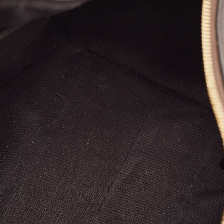 Pre Owned Burberry Brown/Beige Haymarket Coated Canvas and Leather Alchester Bag