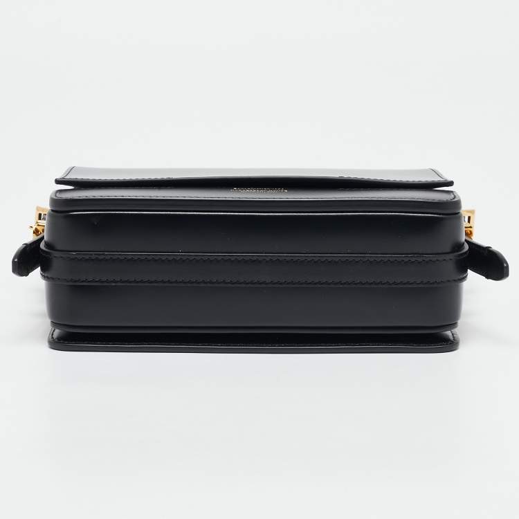 Pre Owned Burberry Black Smooth Leather Small Grace Crossbody Bag