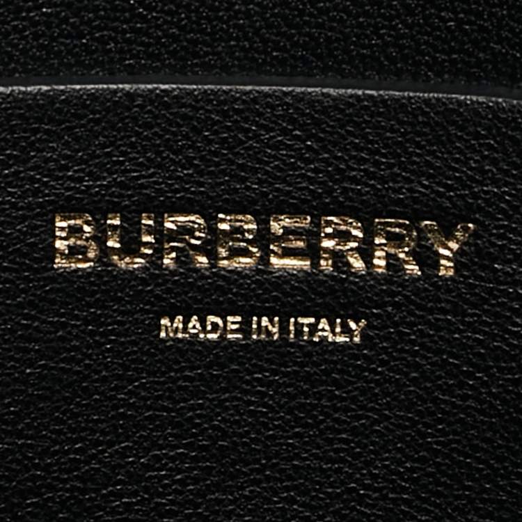 Pre Owned Burberry Black Smooth Leather Small Grace Crossbody Bag