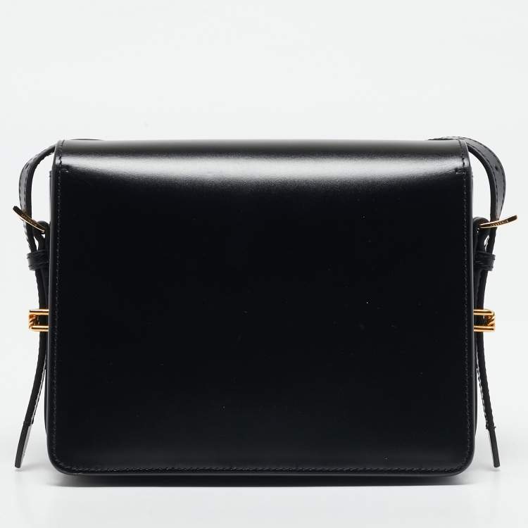 Pre Owned Burberry Black Smooth Leather Small Grace Crossbody Bag