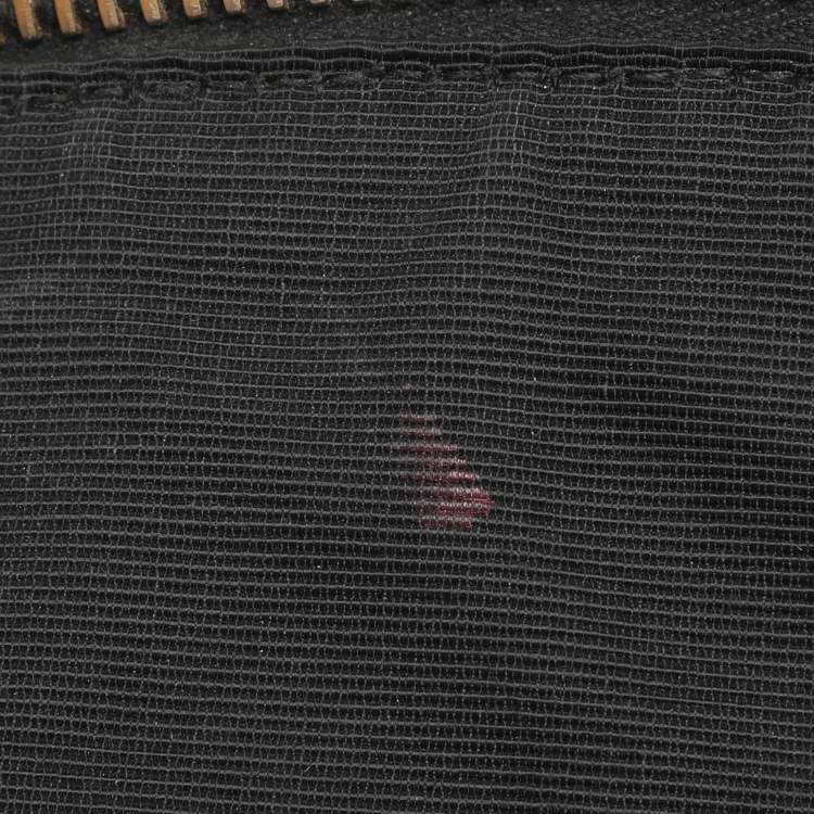 Pre Owned Burberry Burgundy Embossed Leather Medium Orchard Bowler Bag