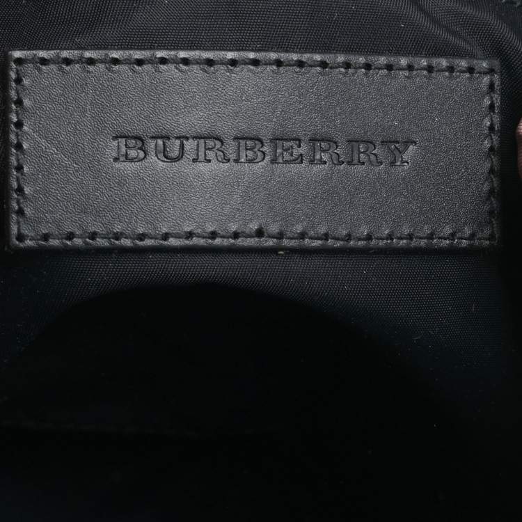 Pre Owned Burberry Mauve Pink Nylon Mini Drawstring Backpack