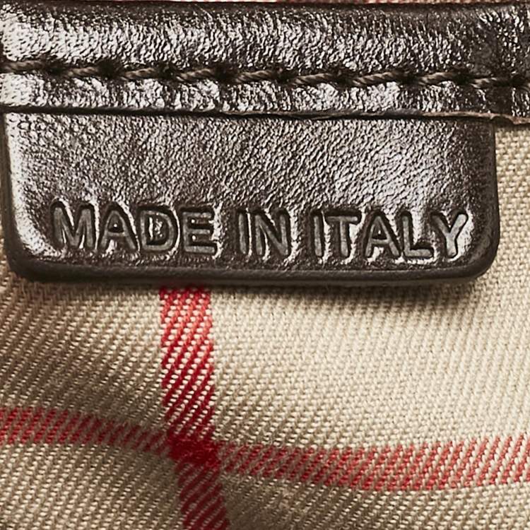 Pre Owned Burberry Choco Brown Leather Shoulder Bag