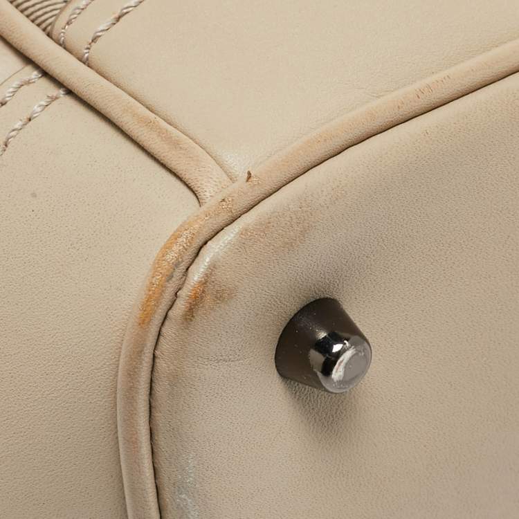 Pre Owned Burberry Beige Smoked Check PVC Tote