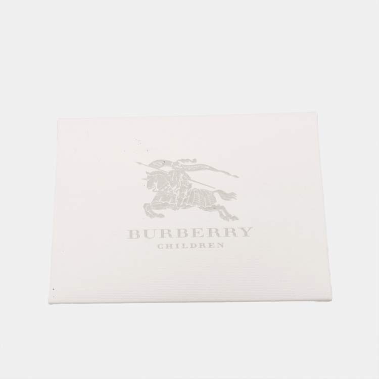 Pre Owned Burberry Beige Leather Flap Compact Wallet