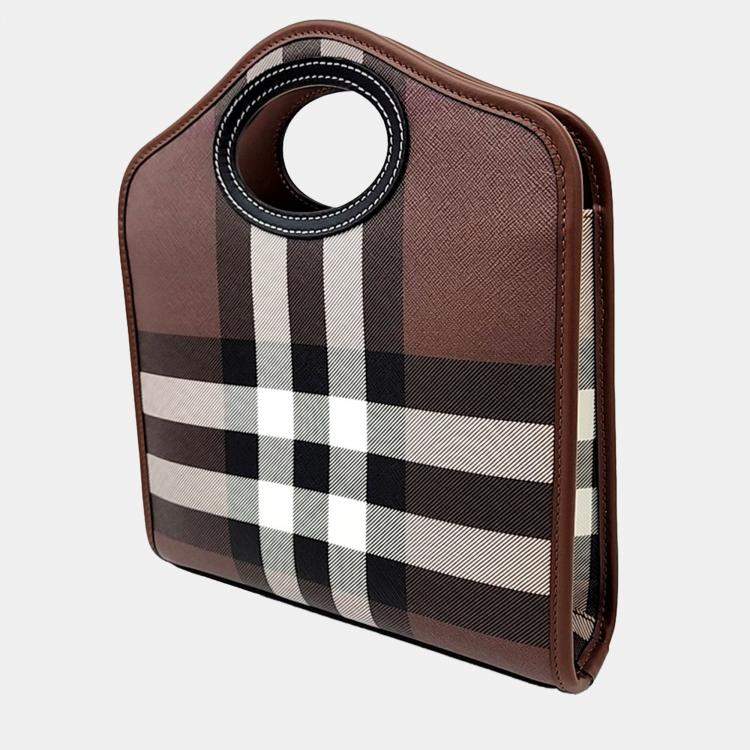 Pre Owned Burberry Brown PVC pocket mini bag