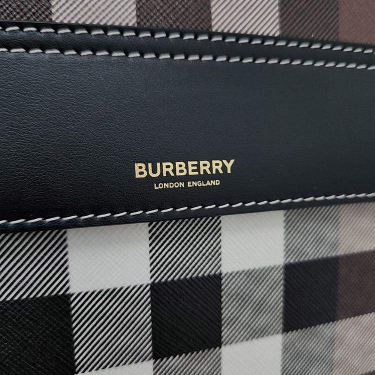 Pre Owned Burberry Brown PVC pocket mini bag