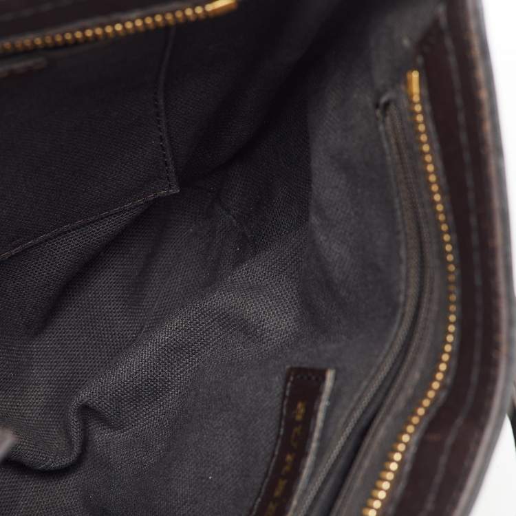 Pre Owned Burberry Beige/Brown Haymarket Check Coated Canvas and Leather Hartham Crossbody Bag