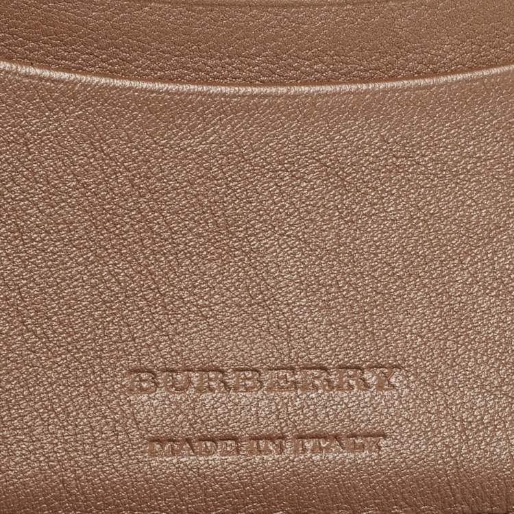 Pre Owned Burberry Beige/Brown Horseferry Check Canvas and Leather Finsbury Wallet