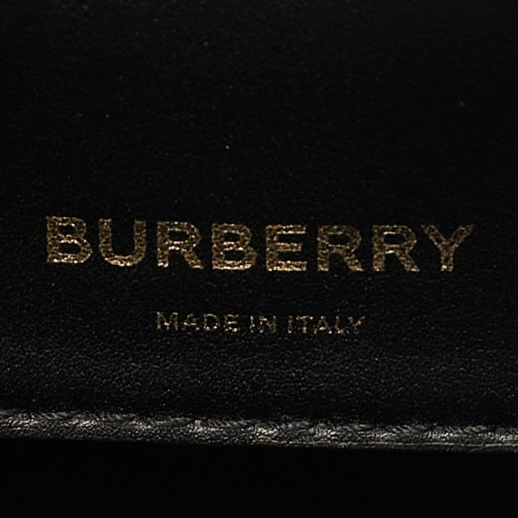 Pre Owned Burberry Brown TB Monogram Coated Canvas and Leather Cube Bowling Bag