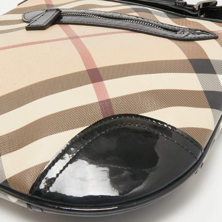 Pre Owned Burberry Beige/Black Supernova Check PVC Dryden Crossbody Bag