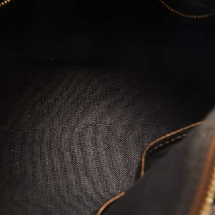 Pre Owned Burberry Metallic Leather and Suede Alchester Bowler Bag