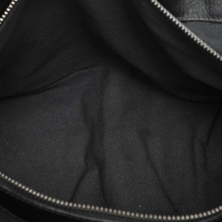 Pre Owned Burberry Black/Grey Mega Check Canvas and Leather Tote
