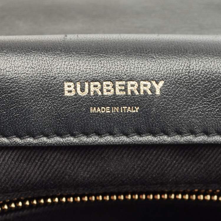 Pre Owned Burberry Black Quilted Leather Medium Lola Shoulder Bag