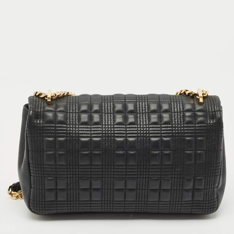 Pre Owned Burberry Black Quilted Leather Medium Lola Shoulder Bag
