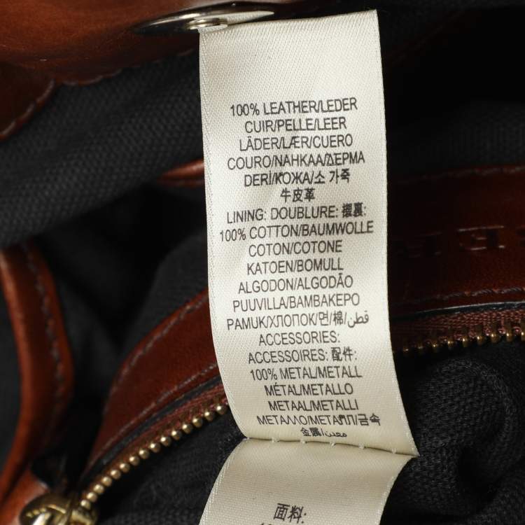 Pre Owned Burberry Brown House Check Canvas and Leather Bridle Whipstitch Tote