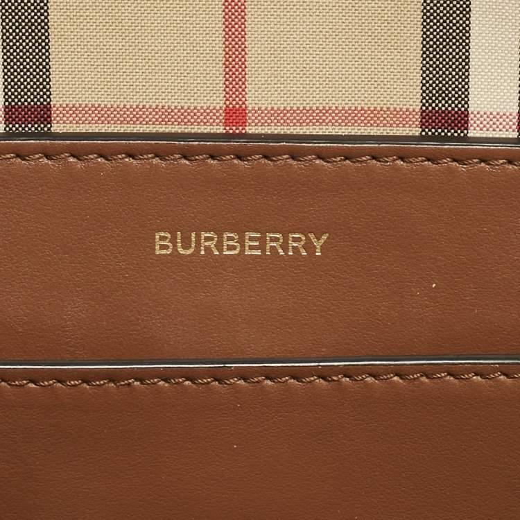Pre Owned Burberry Brown/Black Leather Small Triple Stud Belt Bag