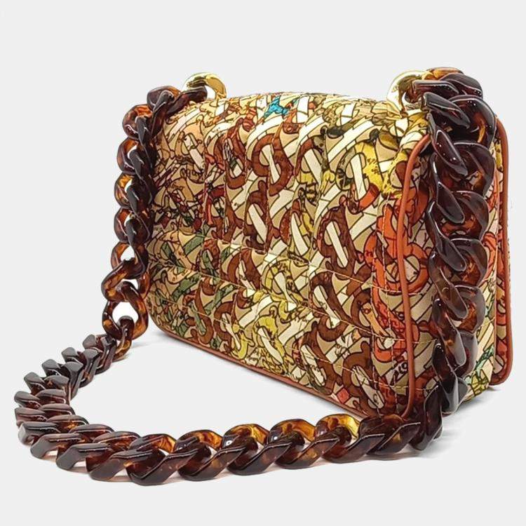 Pre Owned Burberry Orange Fabric Lola Small Bag