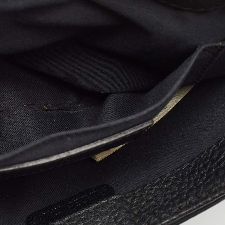 Pre Owned Burberry Black/Beige Haymarket Check PVC and Leather Maydown Crossbody Bag