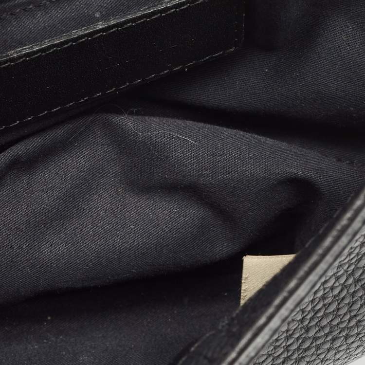 Pre Owned Burberry Black/Beige Haymarket Check PVC and Leather Maydown Crossbody Bag