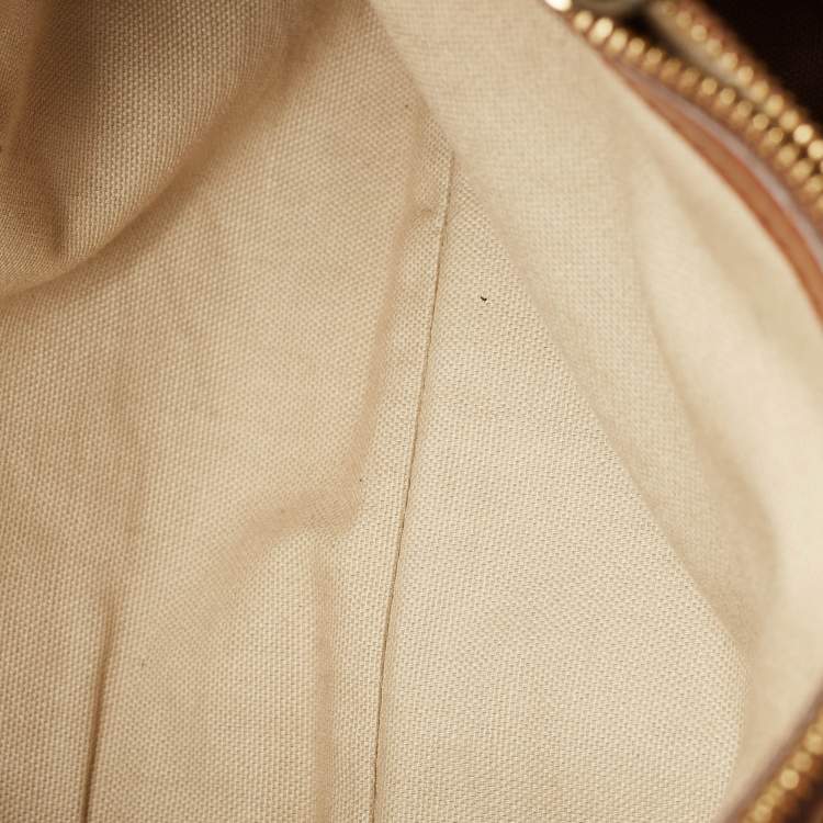 Pre Owned Burberry Brown Mega Check Fabric and Leather Tote