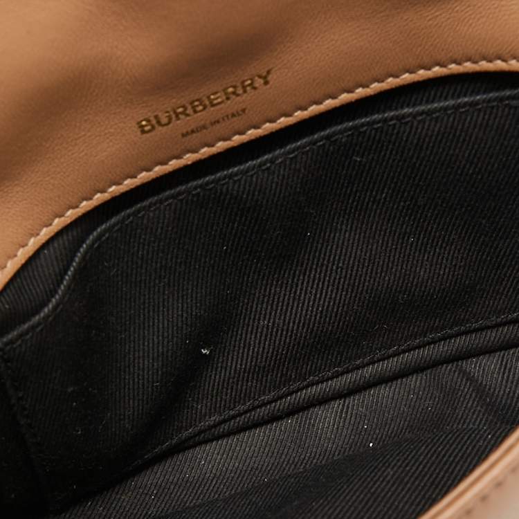 Pre Owned Burberry Beige Leather Mini Lola Chain Crossbody Bag