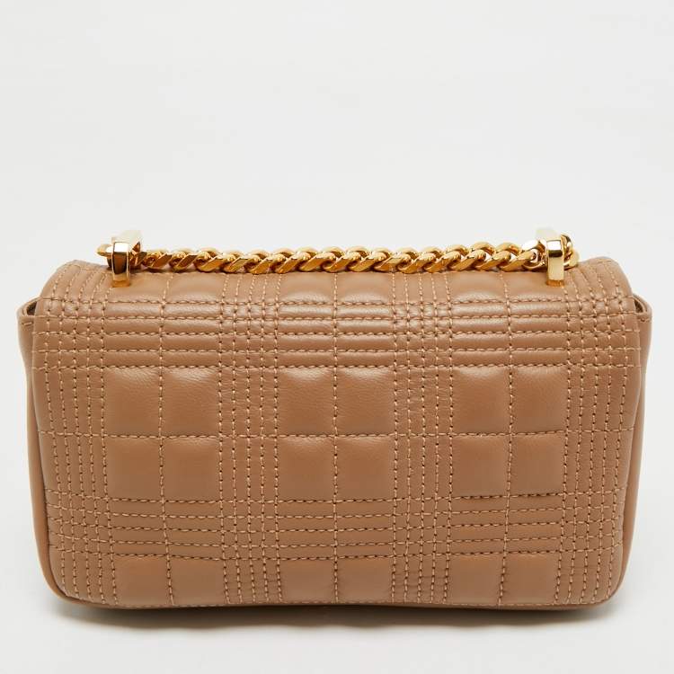 Pre Owned Burberry Beige Leather Mini Lola Chain Crossbody Bag