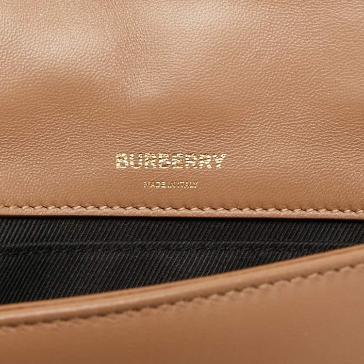 Pre Owned Burberry Beige Leather Mini Lola Chain Crossbody Bag