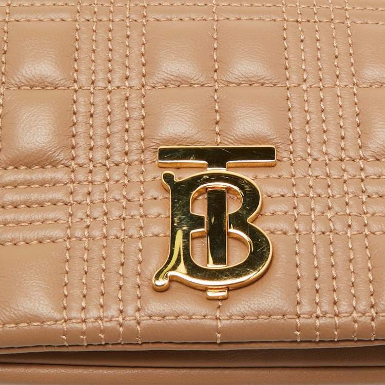 Pre Owned Burberry Beige Leather Mini Lola Chain Crossbody Bag