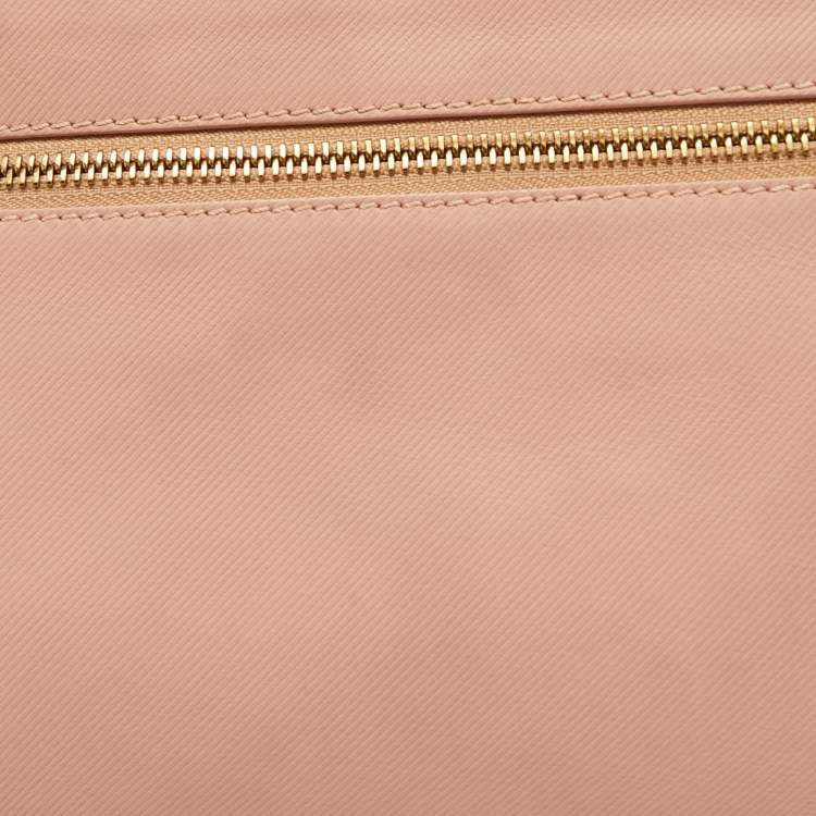 Pre Owned Burberry Pink Leather Pendleton Clutch