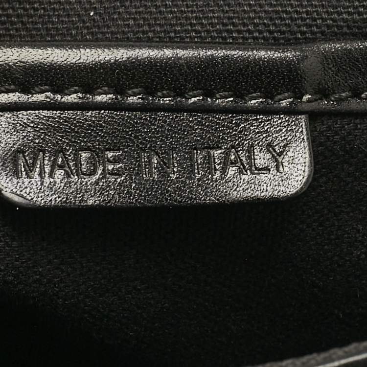 Pre Owned Burberry Black/Beige House Check Fabric and Leather Bridle Chester Bowling Bag