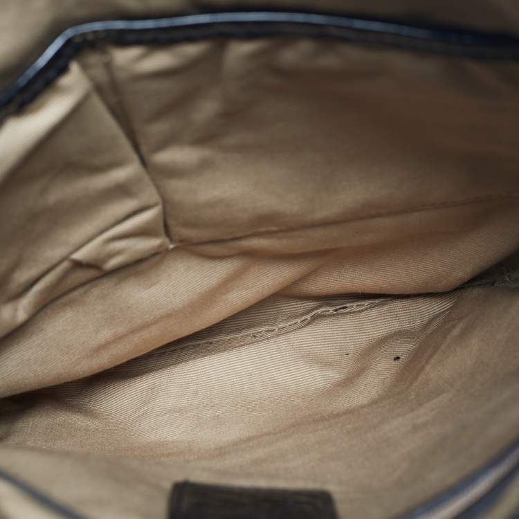 Pre Owned Burberry Black/Beige Supernova Check PVC Dryden Crossbody Bag