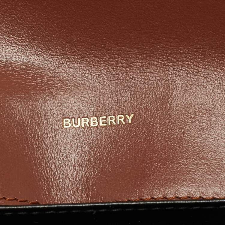 Pre Owned Burberry Brown TB Monogram Coated Canvas and Leather Continetal Wallet