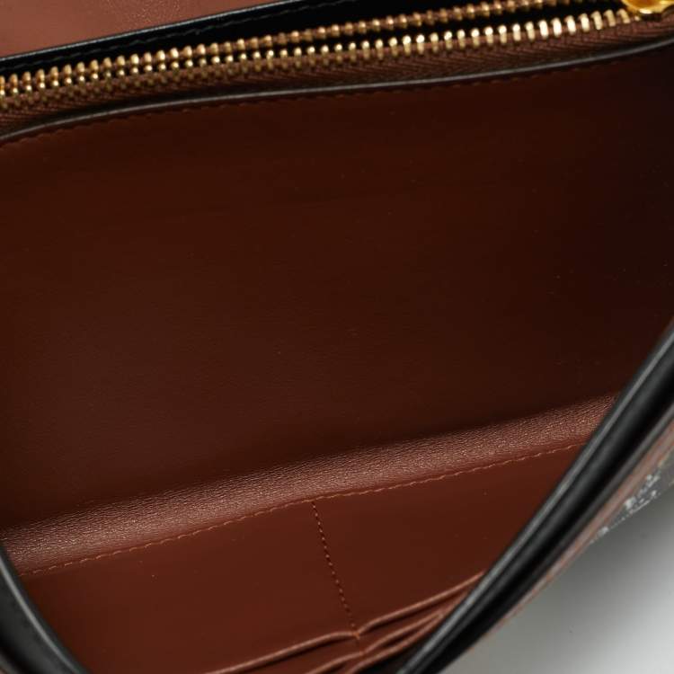 Pre Owned Burberry Brown TB Monogram Coated Canvas and Leather Continetal Wallet