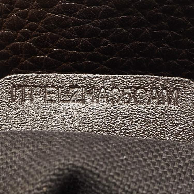 Pre Owned Burberry Choco Brown/Beige Haymarket Check Coated Canvas Medium Golderton Tote