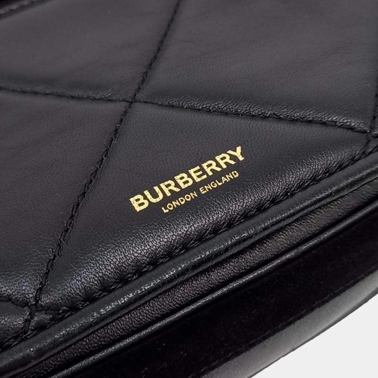 Pre Owned Burberry Black Leather Olympia bag